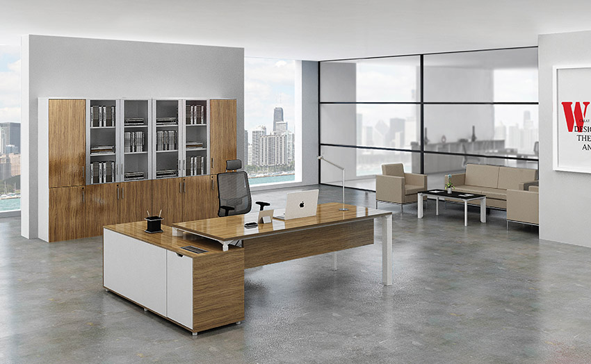 簡(jiǎn)約時(shí)尚板式老板辦公桌大班臺(tái)