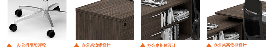 板式老板辦公桌細節