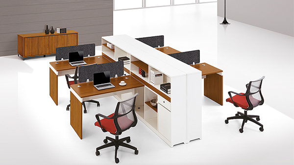 時尚簡約四人組合屏風辦公桌隔斷