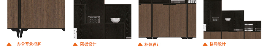 尚美辦公背景柜細節